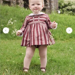 La Coqueta Burgundy Eliza dress set